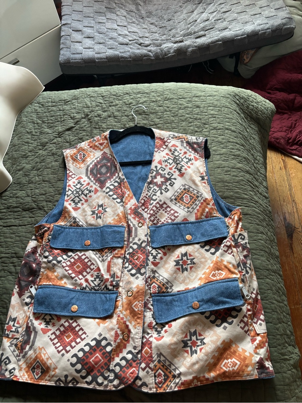 vintage West Cal .45 reversible western vest  70s/80s image 7